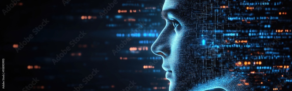 An IT specialist examines data in augmented reality while analyzing cyber security threats An IT specialist examines data in augmented reality while analyzing cyber security threats