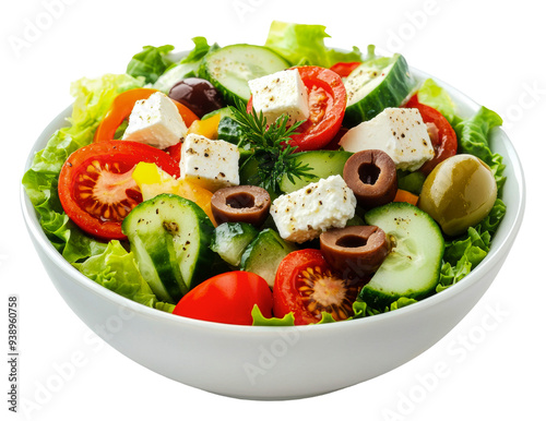 PNG Fresh garden salad with tomatoes and cucumbers