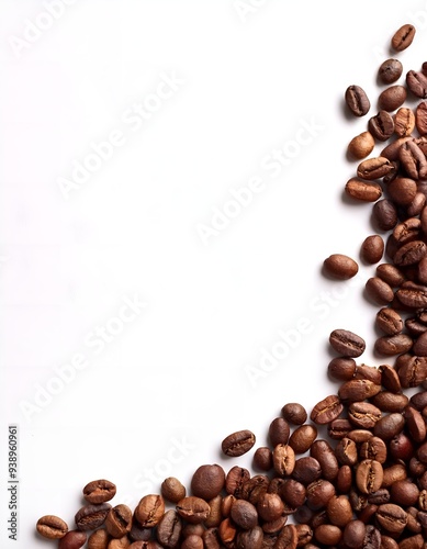 coffee beans isolated on white background. photo