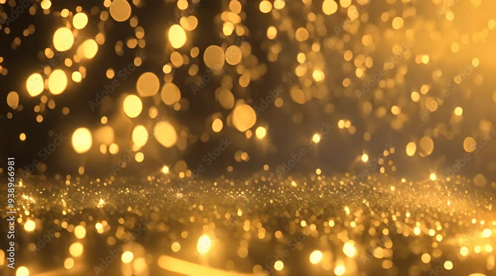 Abstract motion background shining gold particles Gold glitter background with sparkle shine light confetti Shimmering Glittering Particles With Bokeh Seamless 4K loop video 3d animation Abstract motion background shining gold particles Gold glitter background with sparkle shine light confetti Shimmering Glittering Particles With Bokeh Seamless 4K loop video 3d animation