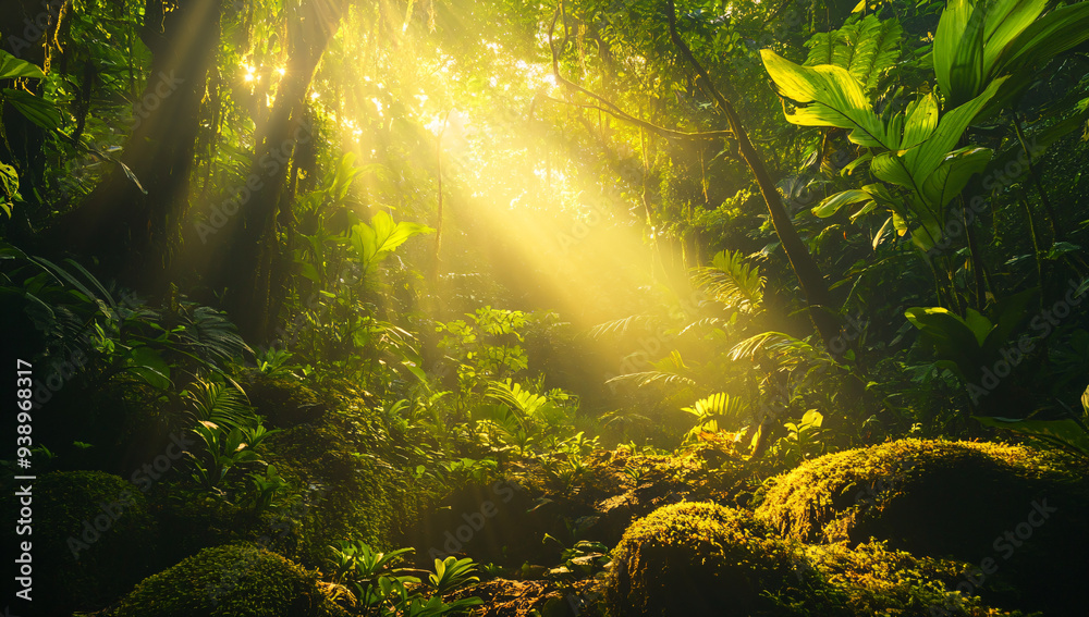 Sunrays Through Jungle. Sunrays Through Jungle.