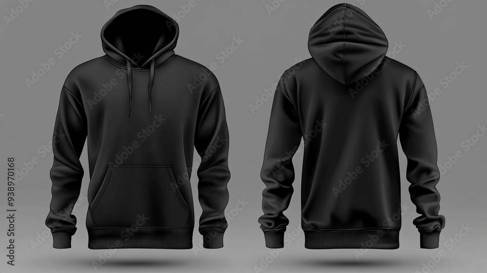 Black Hoodie Mockup. Black Hoodie Mockup.