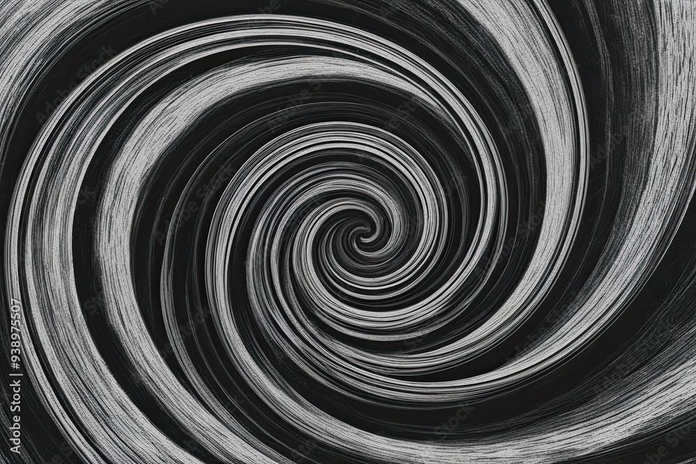 Retro Black and White Swirl Texture with Grainy Noise for Modern Design