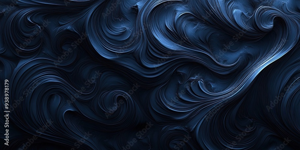 Abstract Blue Swirls in Fluid Motion Abstract Blue Swirls in Fluid Motion