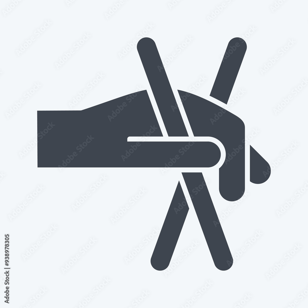 Icon Chopsticks. related to Korea symbol. glyph style. simple illustration Icon Chopsticks. related to Korea symbol. glyph style. simple illustration
