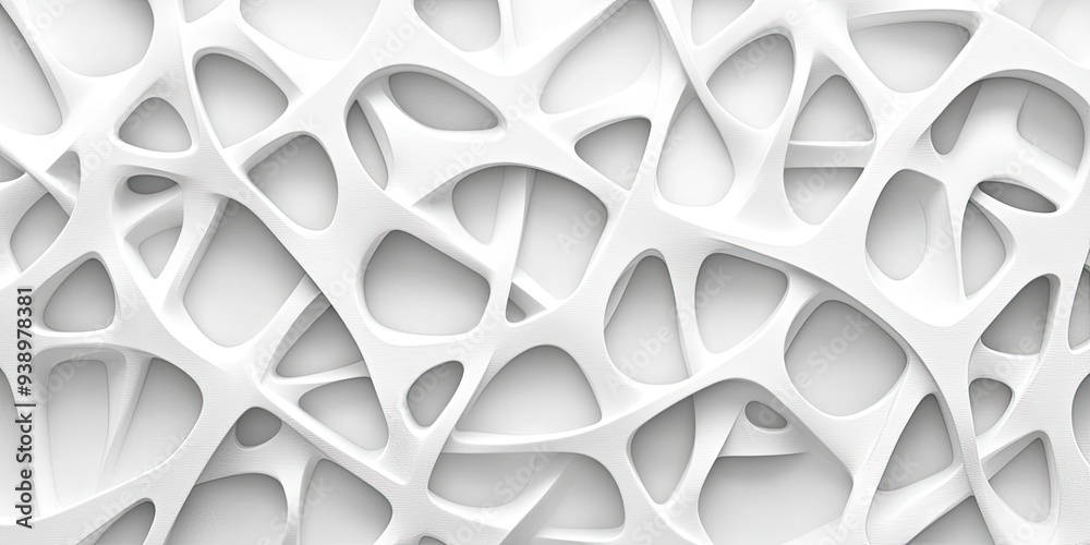 Abstract White Structure with Organic Patterns Abstract White Structure with Organic Patterns