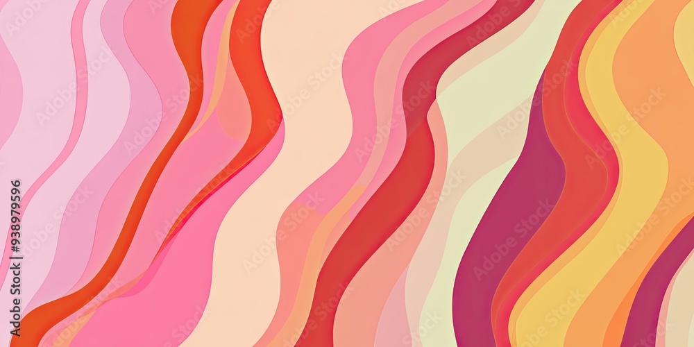 Abstract Waves in Vibrant Pink and Red Colors Abstract Waves in Vibrant Pink and Red Colors