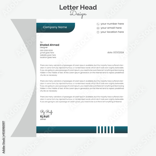 simple business letterhead design