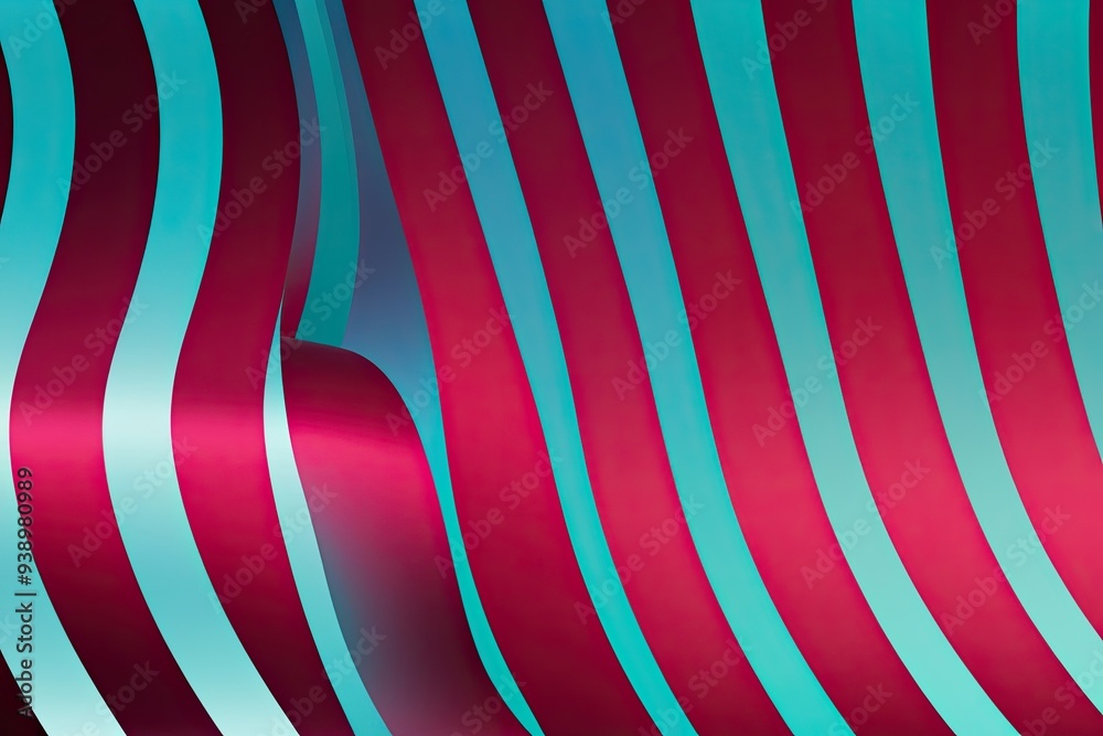 Obraz premium Dynamic Gradient Texture Banner in Vibrant Crimson and Radiant Turquoise for Eye-Catching Retro Wave Background