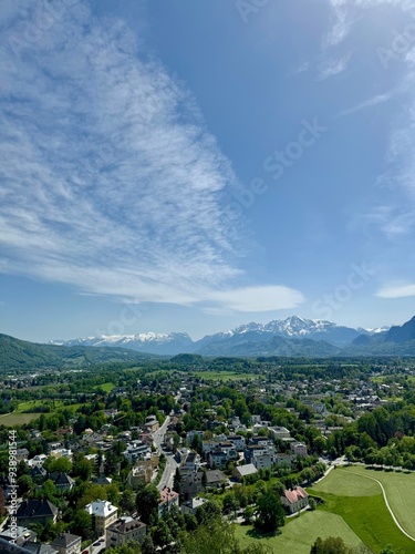 landscape with mountains and clouds