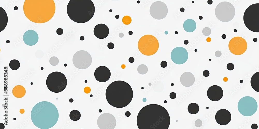 Colorful Dots Pattern on White Background Colorful Dots Pattern on White Background