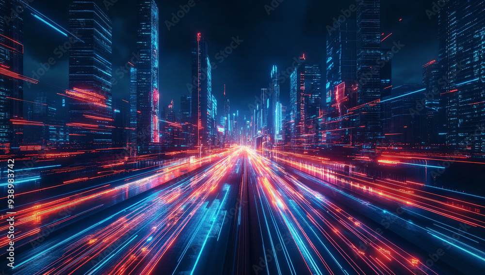 Neon Cityscape. Neon Cityscape.