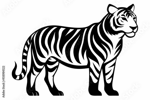 Tiger silhouette vector illustration