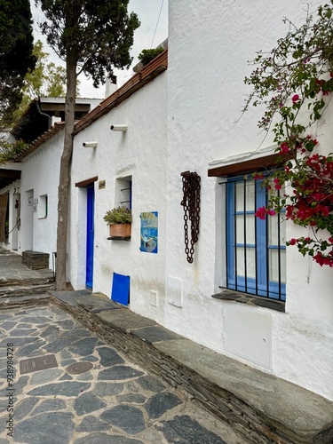 Old house with flowers