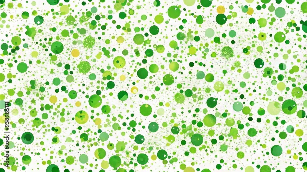 Vibrant green splatter pattern featuring small rounded dots scattered randomly across a white background, creating a fun and playful abstract design element. Vibrant green splatter pattern featuring small rounded dots scattered randomly across a white background, creating a fun and playful abstract design element.