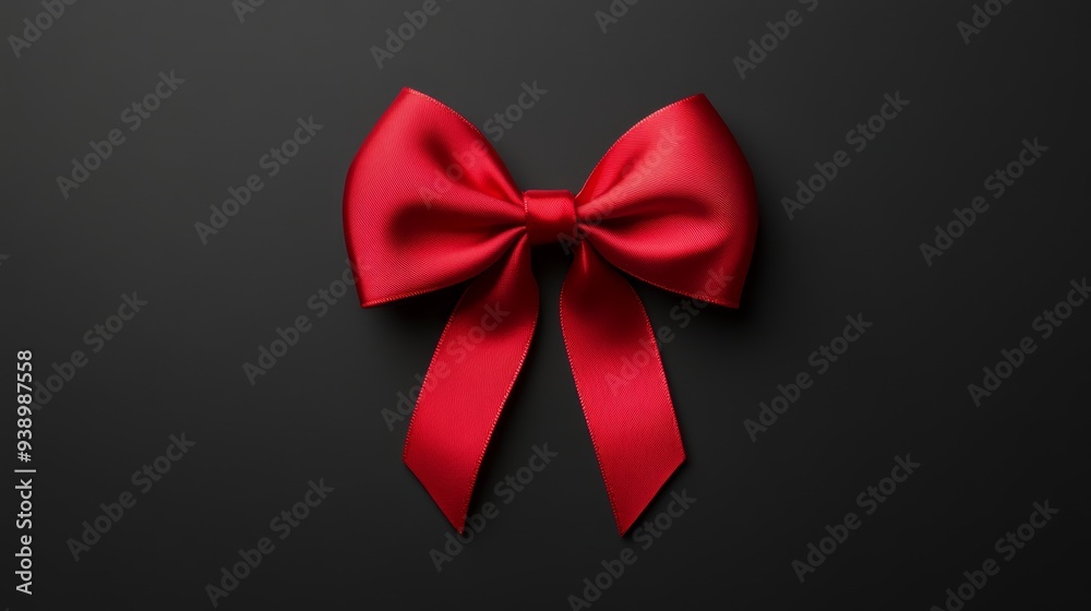 Classic Charm: Red Bow Template Element for Greeting Cards Classic Charm: Red Bow Template Element for Greeting Cards