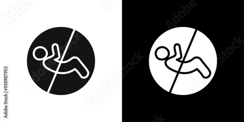 Embryo Child icon Flat fill set collection