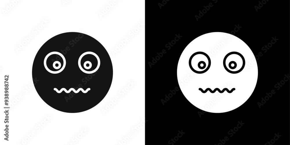 Guilty face emoji icon Flat fill set collection Guilty face emoji icon Flat fill set collection