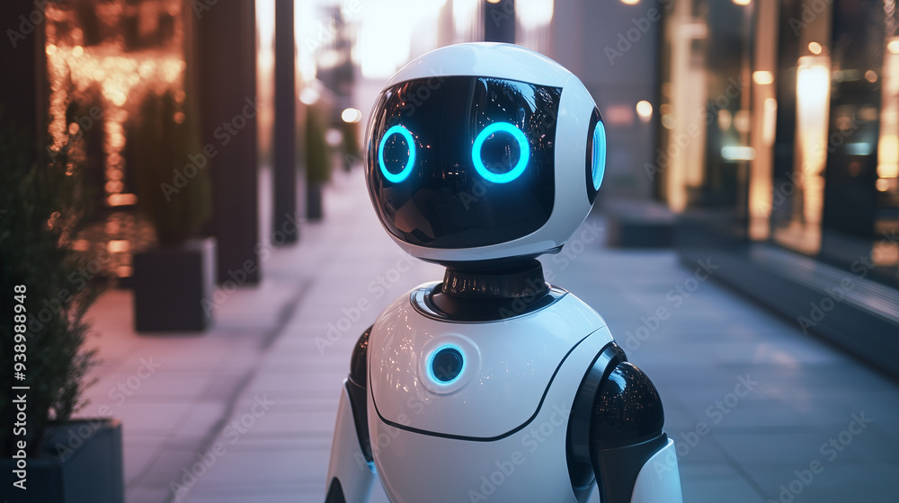 High-tech modern robot. Robot in the modern world. generation AI High-tech modern robot. Robot in the modern world. generation AI