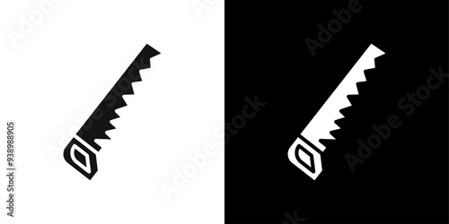 hand saw icon Flat fill set collection