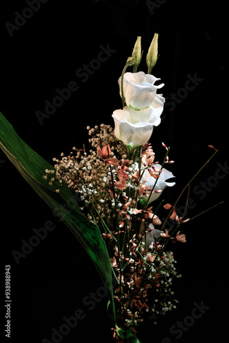 Bouquet of withe flowers photo