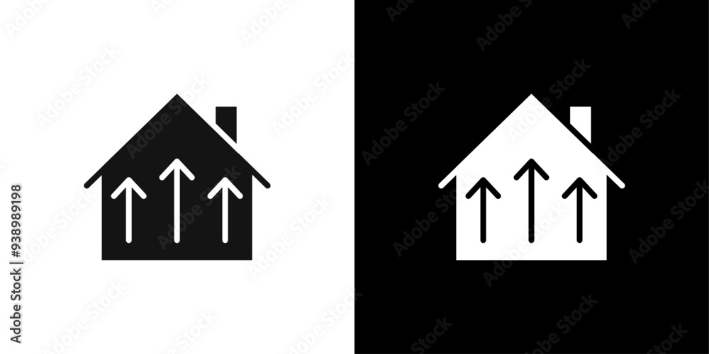 House heating icon Flat fill set collection House heating icon Flat fill set collection