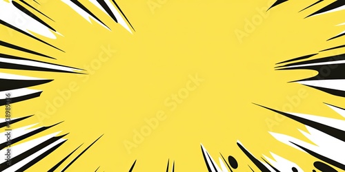 Wallpaper Mural Vibrant Yellow Comic Style Explosion Background Torontodigital.ca