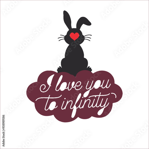  Rabbit silhouette vactor illustration.