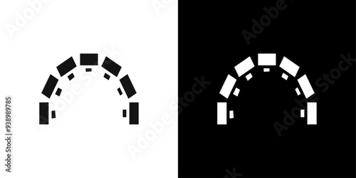 lingual braces icon Flat fill set collection