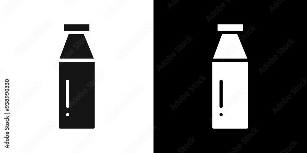 Milk Bottle icon Flat fill set collection Milk Bottle icon Flat fill set collection