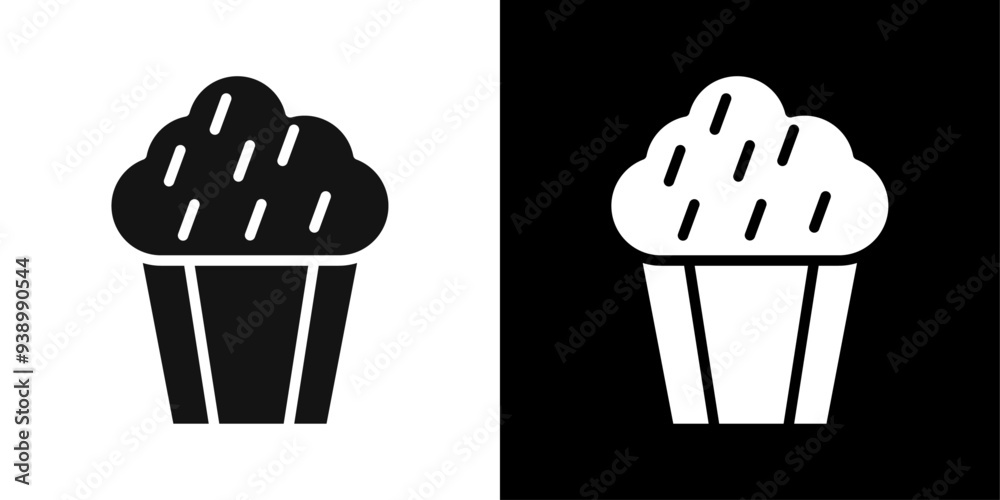 Muffin Icon Flat fill set collection Muffin Icon Flat fill set collection