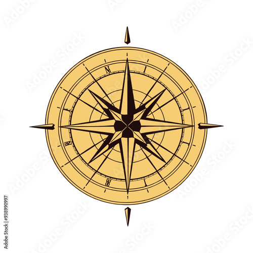 Classic Nautical Compass Design