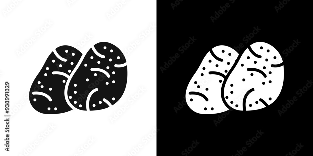 Potato icon Flat fill set collection Potato icon Flat fill set collection