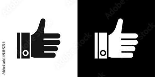 Thumbs Up icon Flat fill set collection