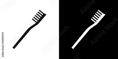 tooth brush icon Flat fill set collection