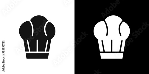 toque icon Flat fill set collection