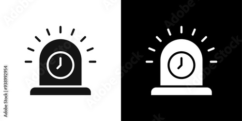 Urgent emergency icon Flat fill set collection