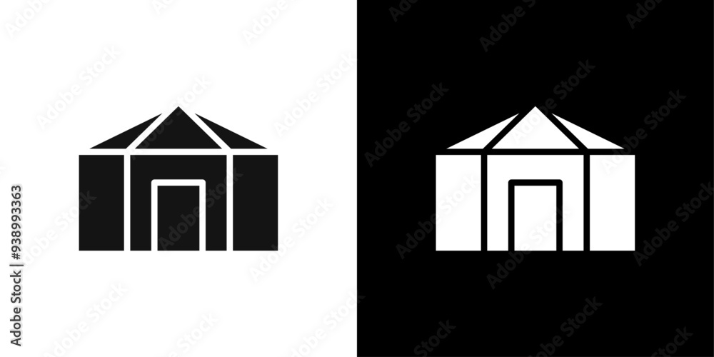 Yurt Icon Flat fill set collection Yurt Icon Flat fill set collection