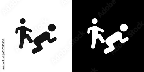 abandonment icon Flat fill set collection