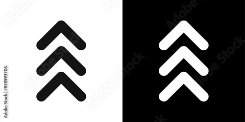 Arrow chevron icon Flat fill set collection
