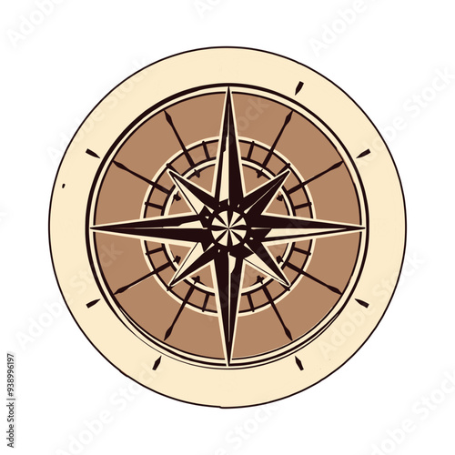 Vintage Compass Rose Design