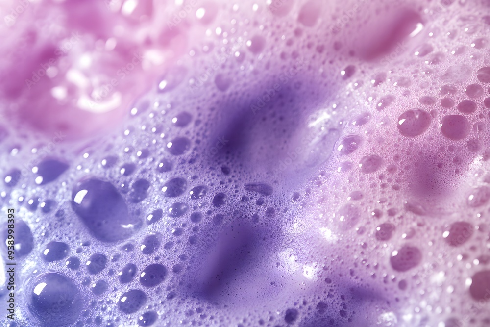 Abstrakte bunte und blaue Schaumblasen auf Wasseroberfläche Abstrakte bunte und blaue Schaumblasen auf Wasseroberfläche