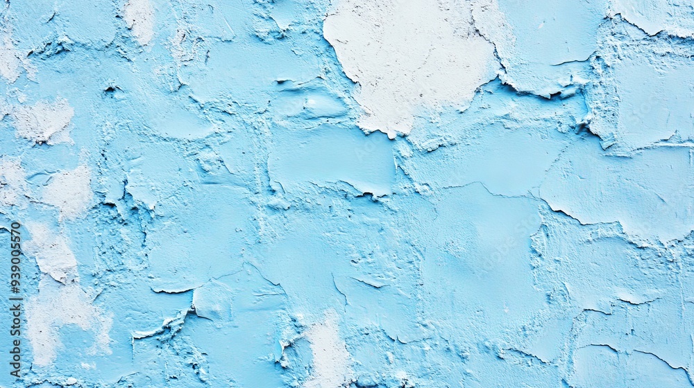 Abstract wideangle background with a light blue stucco texture resembling a wall surface The rough plaster texture includes copy space for design elements Abstract wideangle background with a light blue stucco texture resembling a wall surface The rough plaster texture includes copy space for design elements