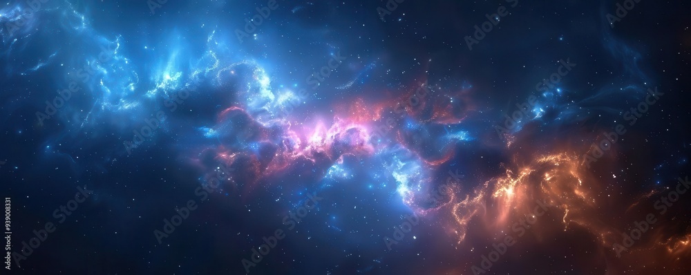 Cosmic dance of stars in a galaxy, Fantasy, Dark, Digital, Highlighting astronomical beauty Cosmic dance of stars in a galaxy, Fantasy, Dark, Digital, Highlighting astronomical beauty