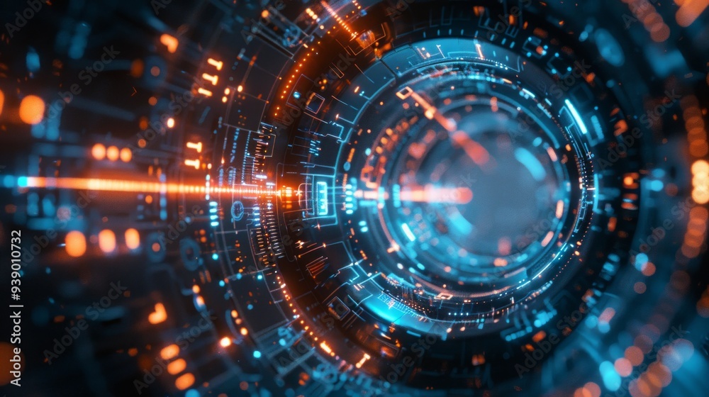 Abstract circle tech or science background Abstract circle tech or science background
