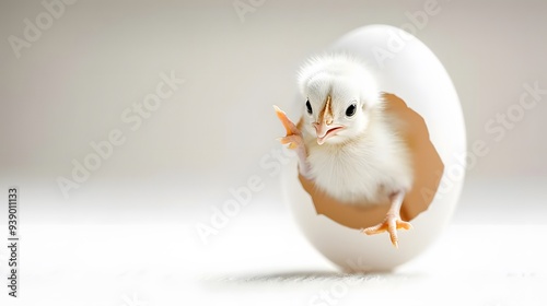 white chicken and egg