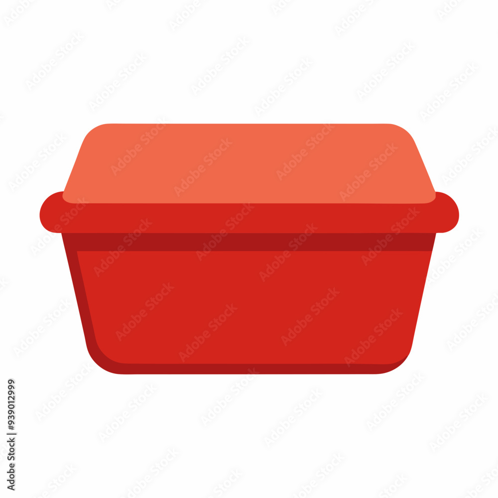 Primitive plastic food container empty art vector illustration Primitive plastic food container empty art vector illustration