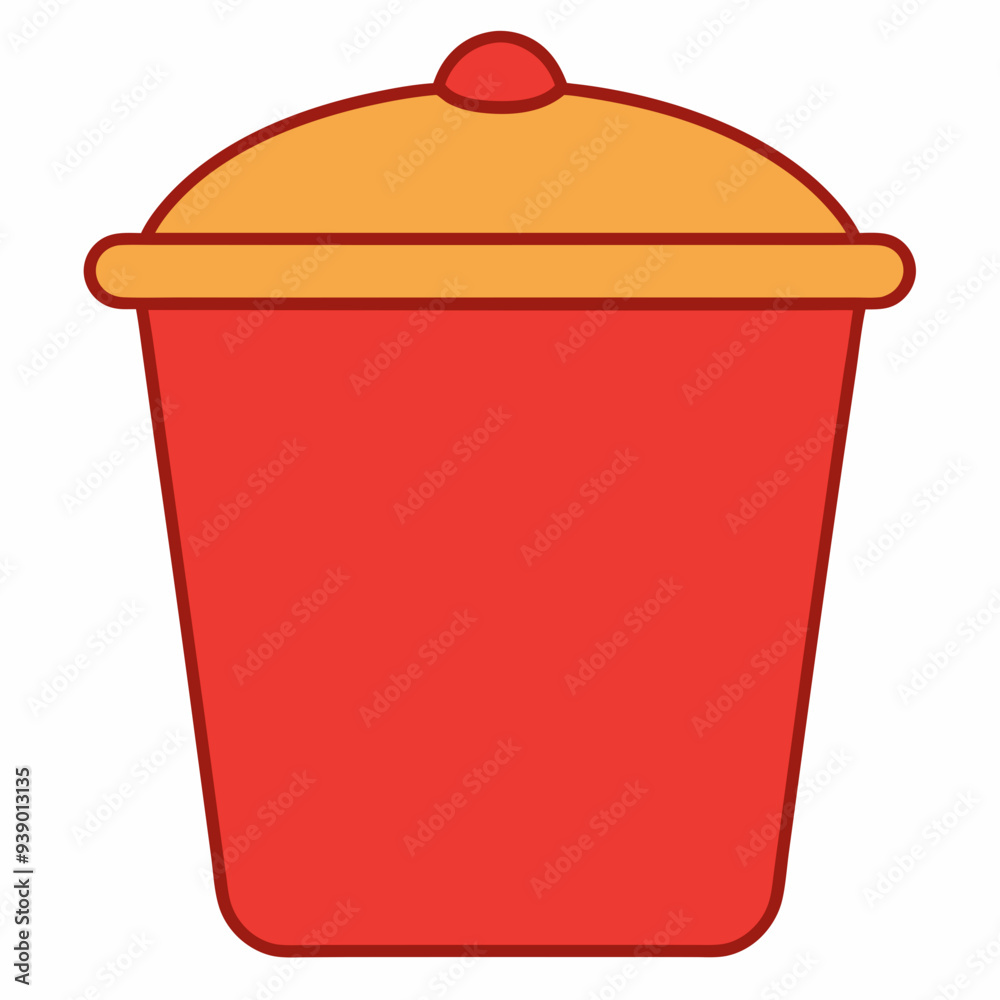 Primitive plastic food container empty art vector illustration Primitive plastic food container empty art vector illustration