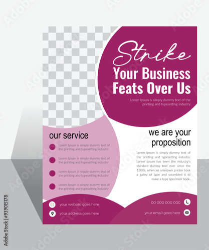 Modern Flyer Concept with Dynamic Line Shapes.