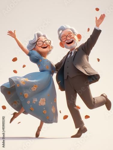 Dancing seniors 3D